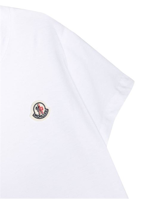 T-shirt bambino girocollo bianca MONCLER KIDS | I19548C0003383907001